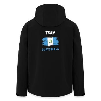 Team Guatemala Flaggen Design - Recycelte Männer Softshell-Jacke von Stanley/Stella - Schwarz - Hinten - AI Model Male 185 light (185cm)