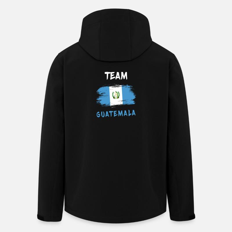 Équipe Guatemala Flag Design - Veste softshell homme en polyester recyclé Stanley/Stella - noir