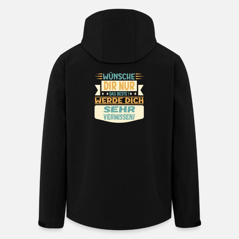 ABSCHIEDSGESCHENKE - DICH VERMISSEN - Recycelte Männer Softshell-Jacke von Stanley/Stella - Schwarz