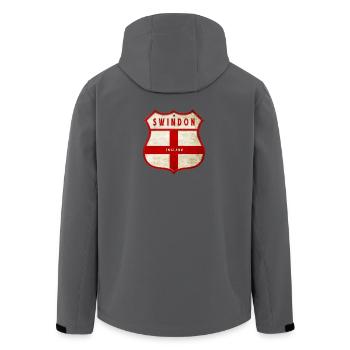 Armoiries de Swindon England - Veste softshell homme en polyester recyclé Stanley/Stella - noir - Dos - AI Model Male 185 light (185cm)