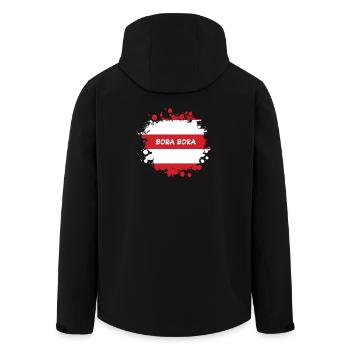 Bora Bora Klecks Flag Design - Veste softshell homme en polyester recyclé Stanley/Stella - noir - Dos - AI Model Male 185 light (185cm)