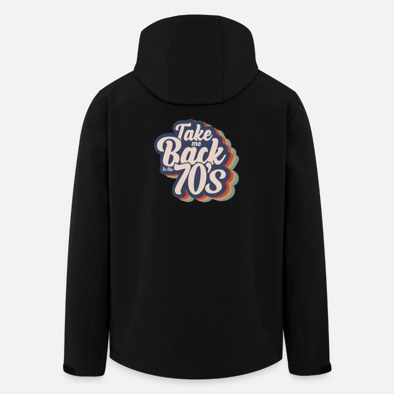 Ramenez-moi dans les années 70 - Veste softshell homme en polyester recyclé Stanley/Stella - noir