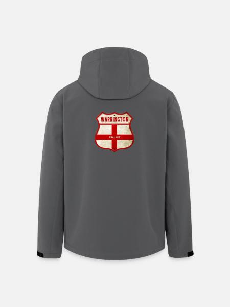 Warrington England coat of arms - Men’s Recycled Softshell Jacket by Stanley/Stella - black