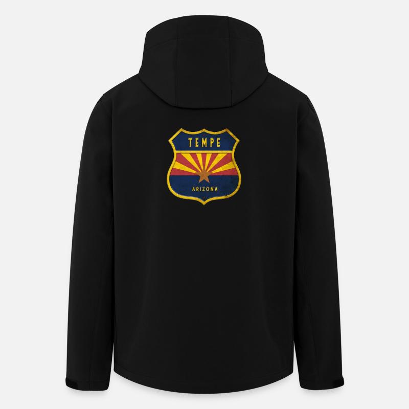 Tempe Arizona flags crest design - Men’s Recycled Softshell Jacket by Stanley/Stella - black