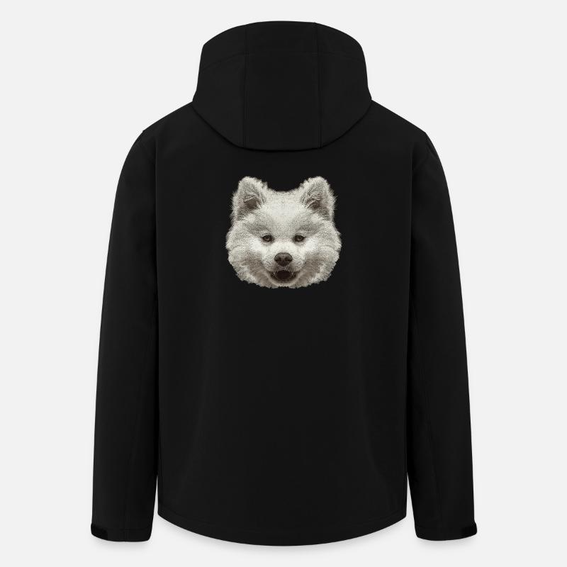 niedliche motive, hundebaby gesicht - Recycelte Männer Softshell-Jacke von Stanley/Stella - Schwarz