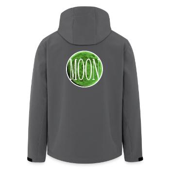 Inset - Emerald Green Moon - Men’s Recycled Softshell Jacket by Stanley/Stella - anthracite - Back - AI Model Male 185 light (185cm)