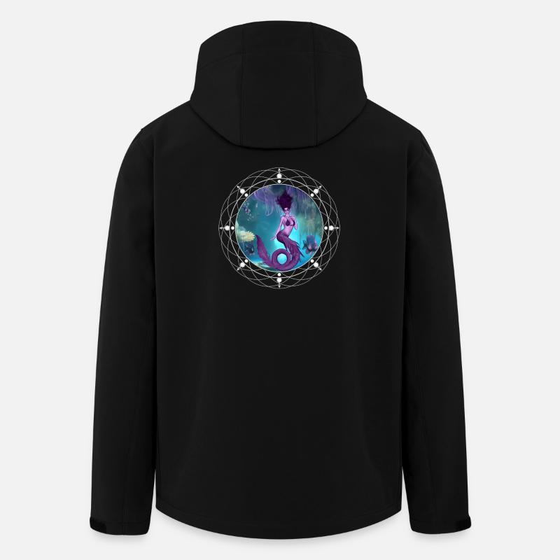 Wonderful mermaid in the deep ocean - Men’s Recycled Softshell Jacket by Stanley/Stella - black