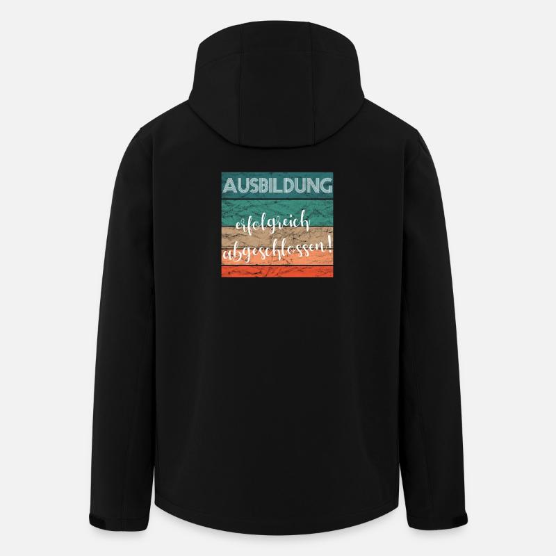Ausbildung erfolgreich abgeschlossen Lehre retro - Recycelte Männer Softshell-Jacke von Stanley/Stella - Schwarz