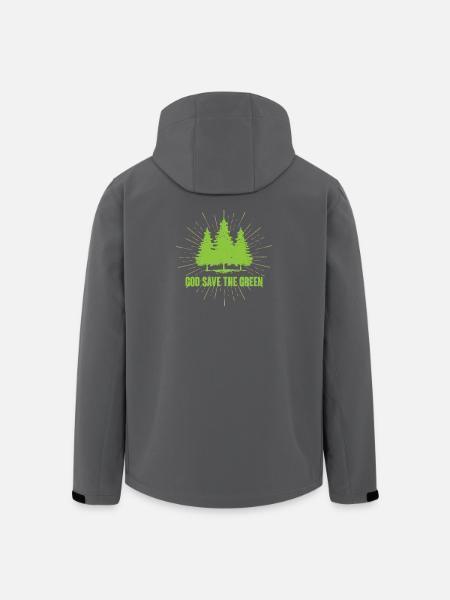 God Save The Green - Men’s Recycled Softshell Jacket by Stanley/Stella - black