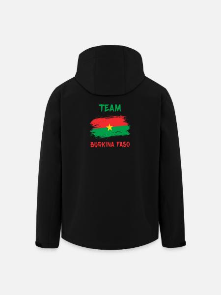 Team Burkina Faso flag design - Men’s Recycled Softshell Jacket by Stanley/Stella - black