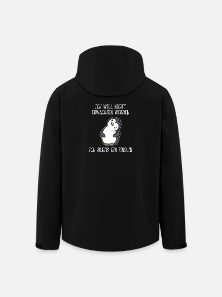 Zoo Süß Tier Pinguin Statement Seevogel - Recycelte Männer Softshell-Jacke von Stanley/Stella - Schwarz