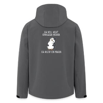Zoo Süß Tier Pinguin Statement Seevogel - Recycelte Männer Softshell-Jacke von Stanley/Stella - Anthrazit - Hinten - AI Model Male 185 light (185cm)