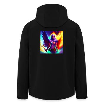 Fille musulmane avec des ailes d’ange Art - Veste softshell homme en polyester recyclé Stanley/Stella - noir - Dos - AI Model Male 185 light (185cm)