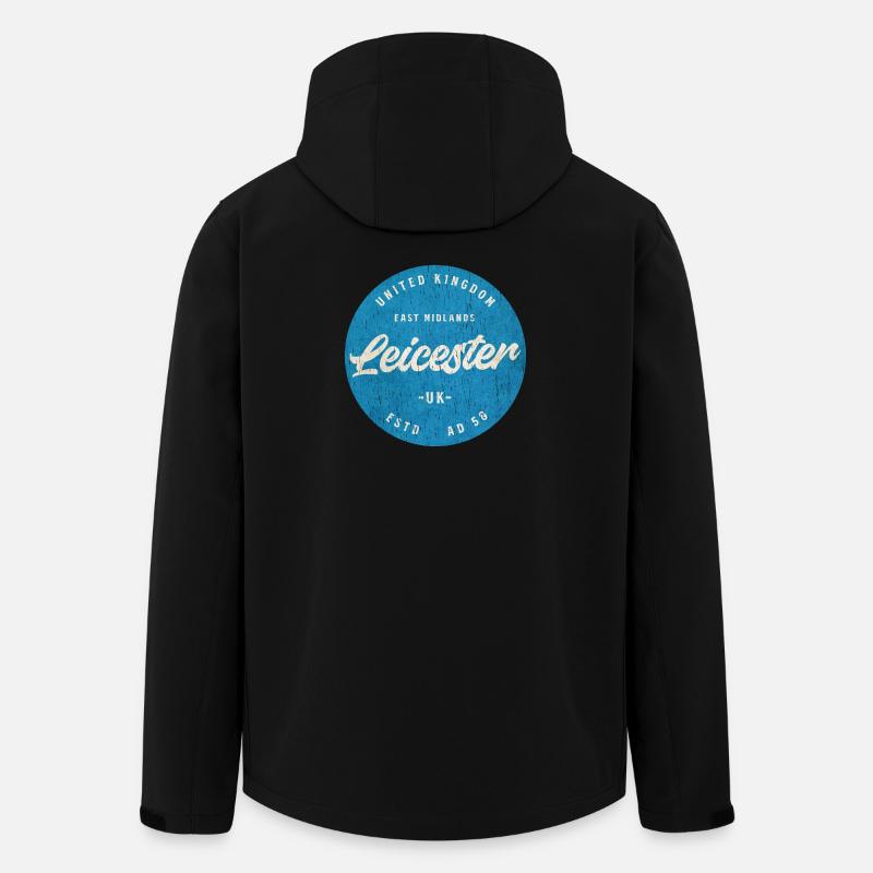 Badge Rétro Roundel de Leicester - Veste softshell homme en polyester recyclé Stanley/Stella - noir