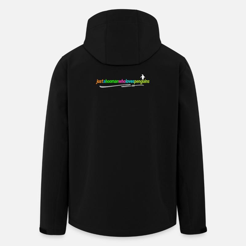 Antarktis Pinguin Statement Vogel Tier Seevogel - Recycelte Männer Softshell-Jacke von Stanley/Stella - Schwarz