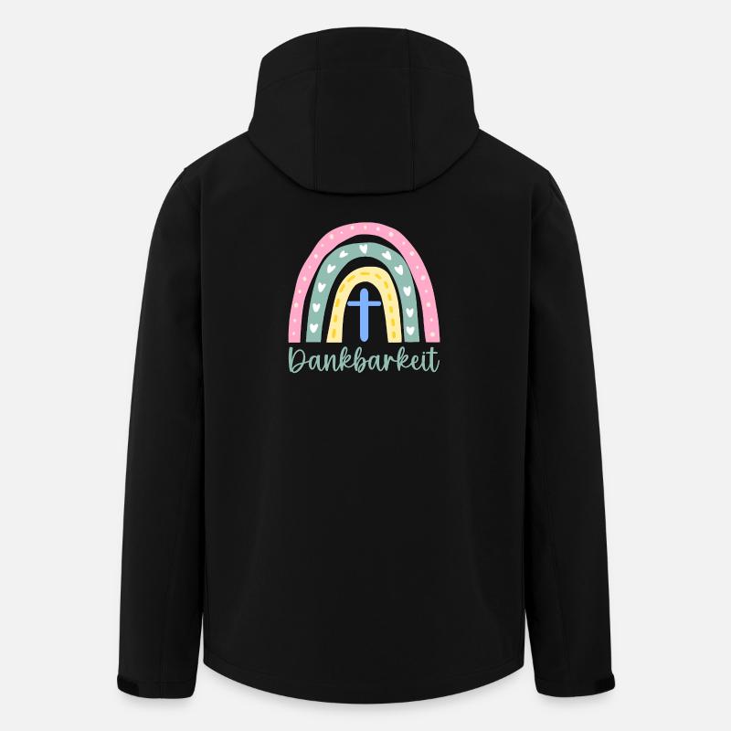 CHRISTLICHER GLAUBE - DANKBARKEIT KREUZ - Recycelte Männer Softshell-Jacke von Stanley/Stella - Schwarz