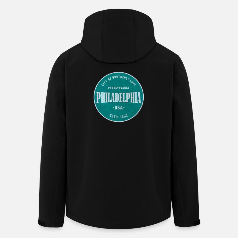 Thé millésimé de Philadelphie - Veste softshell homme en polyester recyclé Stanley/Stella - noir