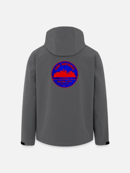 San Antonio Skyline Retro Badge - Men’s Recycled Softshell Jacket by Stanley/Stella - black