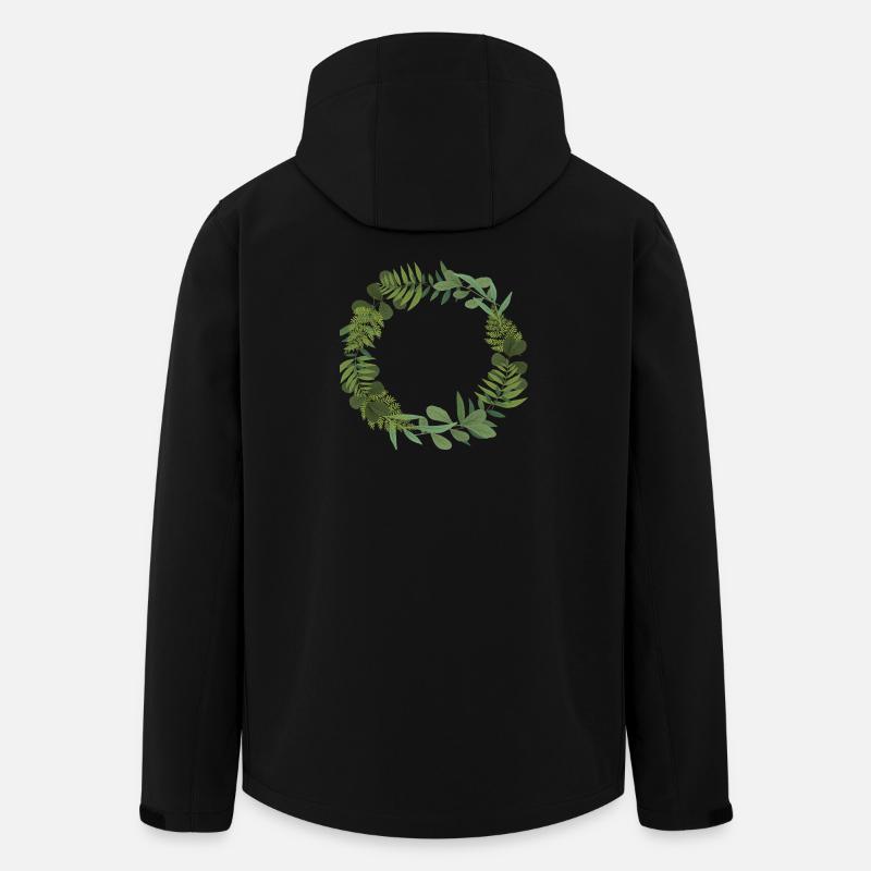 Grüner Blätterkranz - Recycelte Männer Softshell-Jacke von Stanley/Stella - Schwarz