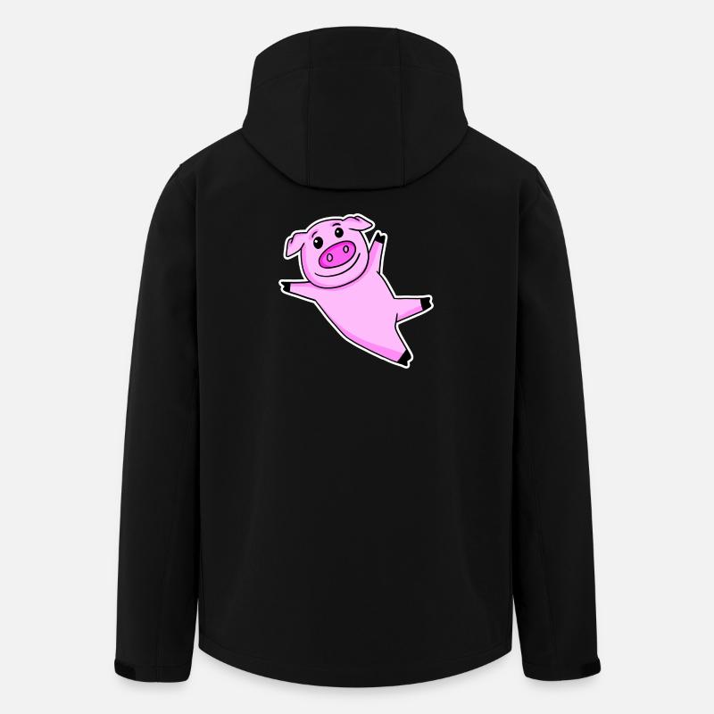 Pig Cute - Men’s Recycled Softshell Jacket by Stanley/Stella - black