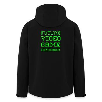 Futur concepteur de jeux vidéo Informaticien Informatique - Veste softshell homme en polyester recyclé Stanley/Stella - noir - Dos - AI Model Male 185 light (185cm)