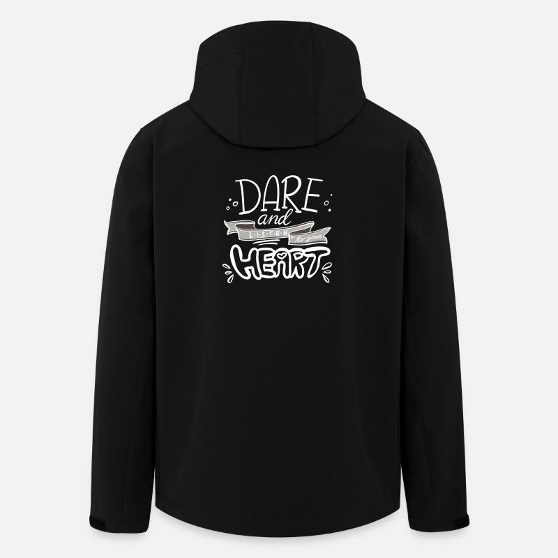 Motivierende Handlettering Botschaft - Recycelte Männer Softshell-Jacke von Stanley/Stella - Schwarz