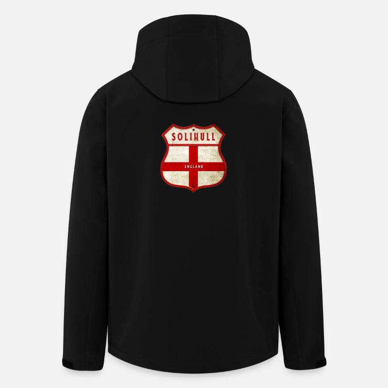 Armoiries de Solihull (Angleterre) - Veste softshell homme en polyester recyclé Stanley/Stella - noir