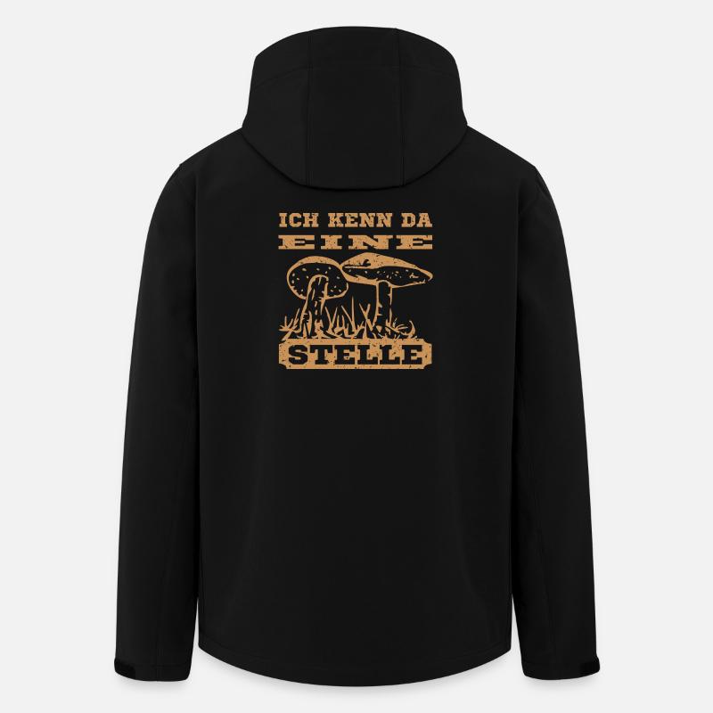 Pilz Motiv - Recycelte Männer Softshell-Jacke von Stanley/Stella - Schwarz