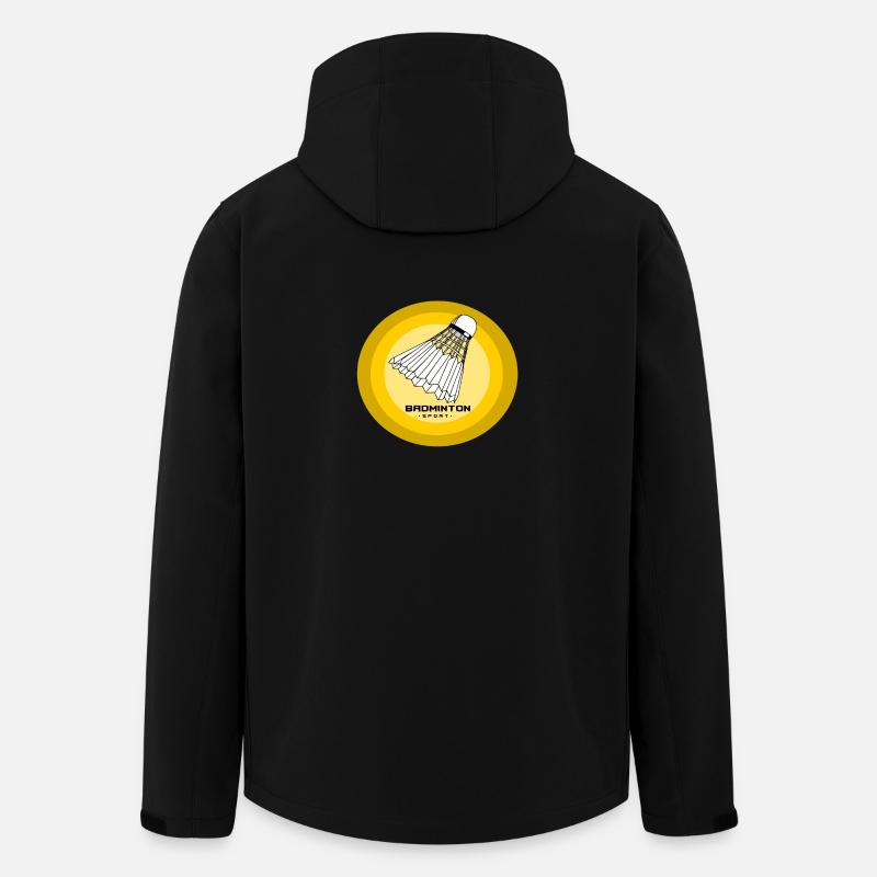 Badminton - Veste softshell homme en polyester recyclé Stanley/Stella - noir