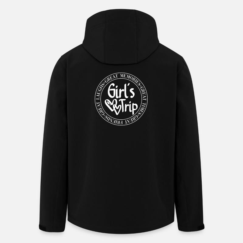 Mädchen Trip Herz Logo - Recycelte Männer Softshell-Jacke von Stanley/Stella - Schwarz