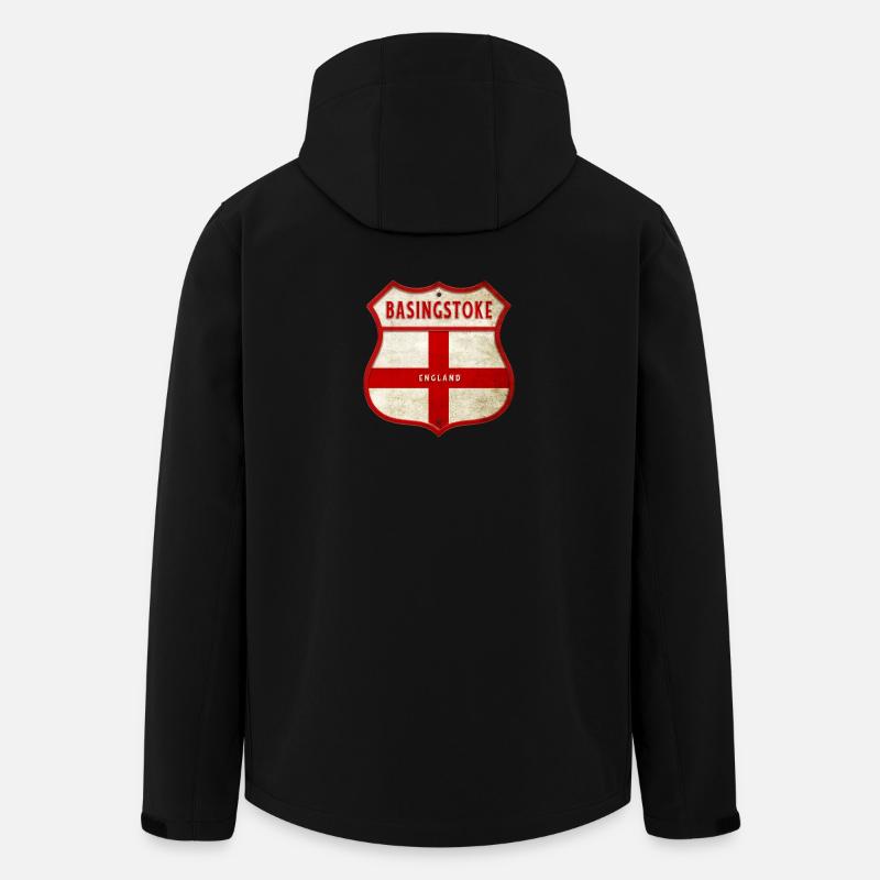 Armoiries de Basingstoke, Angleterre - Veste softshell homme en polyester recyclé Stanley/Stella - noir