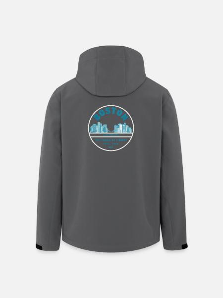 Boston Skyline Badge Liberty - Men’s Recycled Softshell Jacket by Stanley/Stella - black
