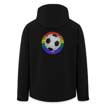 Championnat du monde de football arc-en-ciel égalité - Veste softshell homme en polyester recyclé Stanley/Stella - noir - Dos - AI Model Male 185 light (185cm)