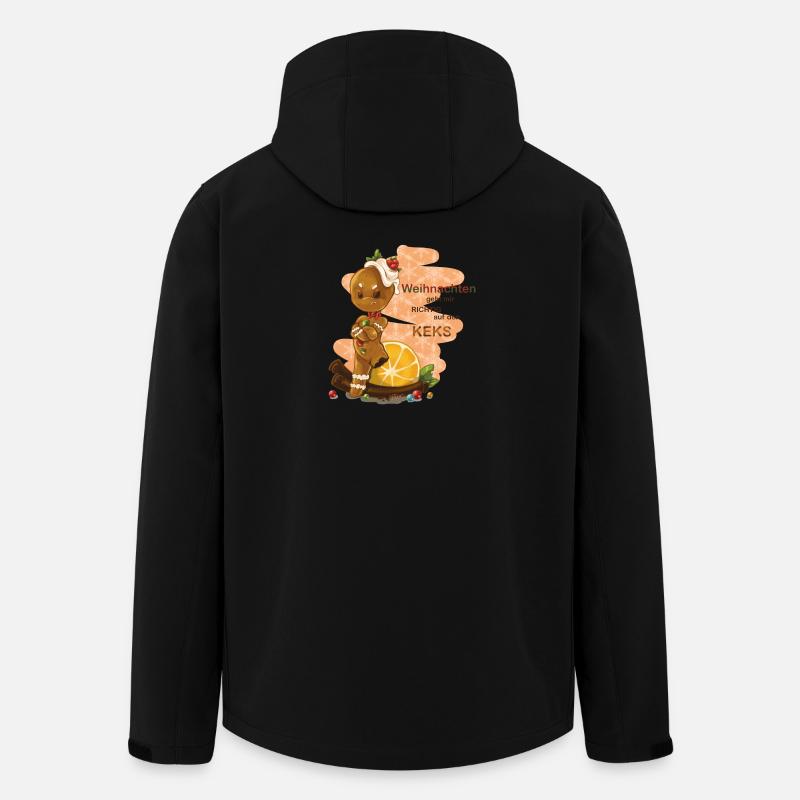 Lebkuchenmann Weihnachten - Recycelte Männer Softshell-Jacke von Stanley/Stella - Schwarz