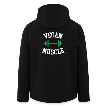 Vegan Muscle - Men’s Recycled Softshell Jacket by Stanley/Stella - black - Back - AI Model Male 185 light (185cm)