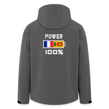 Sri Lanka und Frankreich Power 100% - Recycelte Männer Softshell-Jacke von Stanley/Stella - Anthrazit - Hinten - AI Model Male 185 light (185cm)