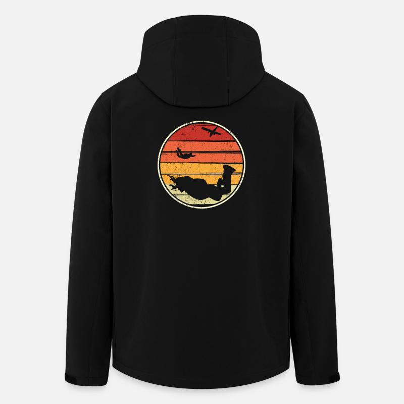 Sunset Silhouette Surf Circle - Men’s Recycled Softshell Jacket by Stanley/Stella - black