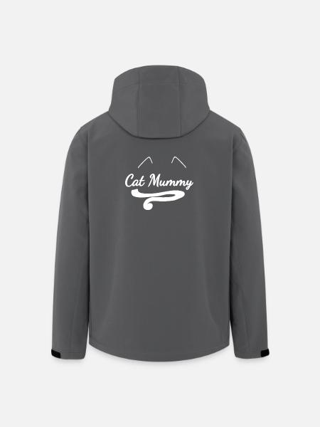 Cat Mummy, Ohren, tail, Stubentiger - Recycelte Männer Softshell-Jacke von Stanley/Stella - Schwarz