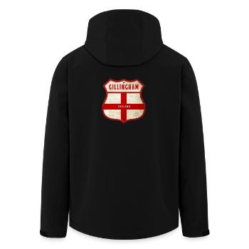 Armoiries de Gillingham, Angleterre - Veste softshell homme en polyester recyclé Stanley/Stella - noir - Dos - AI Model Male 185 light (185cm)
