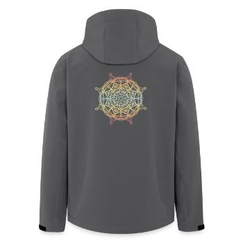 Mandala - Recycelte Männer Softshell-Jacke von Stanley/Stella - Anthrazit - Hinten - AI Model Male 185 light (185cm)