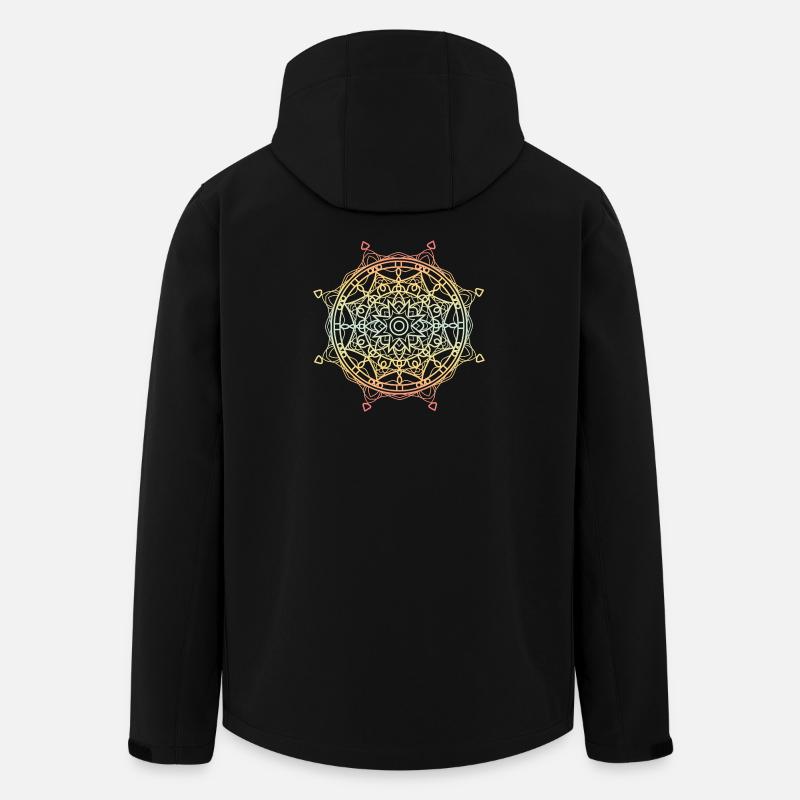Mandala - Recycelte Männer Softshell-Jacke von Stanley/Stella - Schwarz