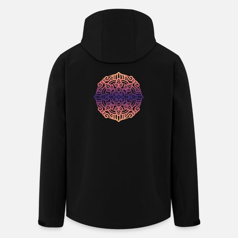 Mandala - Recycelte Männer Softshell-Jacke von Stanley/Stella - Schwarz