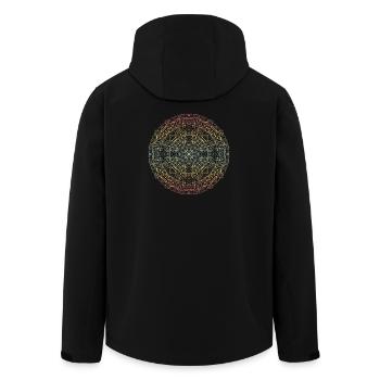 Mandala - Men’s Recycled Softshell Jacket by Stanley/Stella - black - Back - AI Model Male 185 light (185cm)