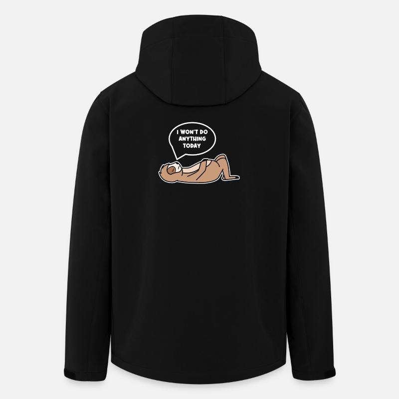 Urwaldbewohner Chillen Faultier Faul Zoo Statement - Recycelte Männer Softshell-Jacke von Stanley/Stella - Schwarz