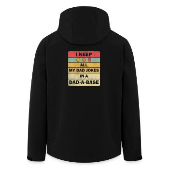 Dad Jokes: I Keep All My Dad Jokes In A Dad-a-base - Recycelte Männer Softshell-Jacke von Stanley/Stella - Schwarz - Hinten - AI Model Male 185 light (185cm)