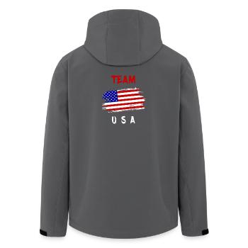 Team USA - Recycelte Männer Softshell-Jacke von Stanley/Stella - Anthrazit - Hinten - AI Model Male 185 light (185cm)