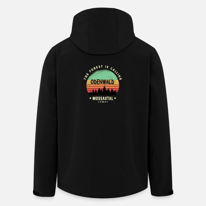 Mossautal Odenwald Design - Recycelte Männer Softshell-Jacke von Stanley/Stella - Schwarz