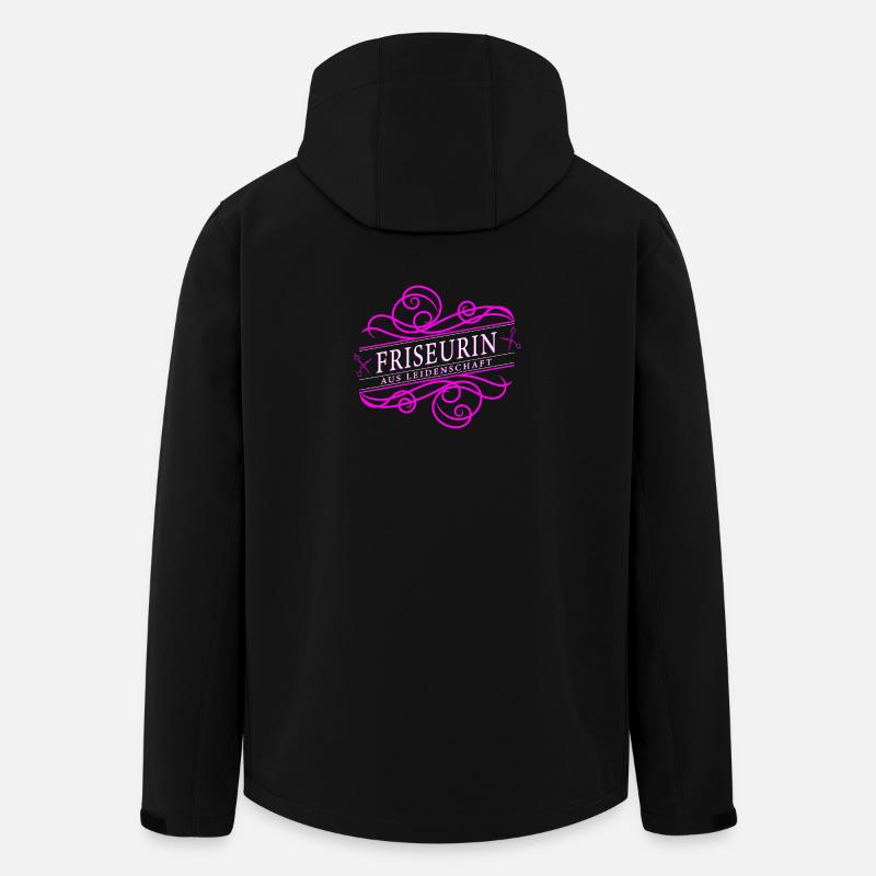 Coiffeur avec passion - Veste softshell homme en polyester recyclé Stanley/Stella - noir