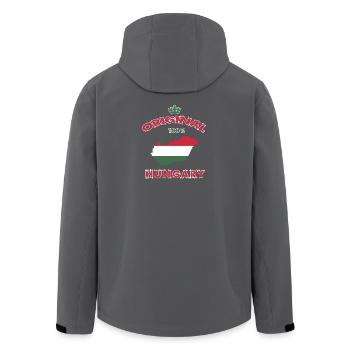 Ungarn Original 100% Flaggen Design - Recycelte Männer Softshell-Jacke von Stanley/Stella - Anthrazit - Hinten - AI Model Male 185 light (185cm)