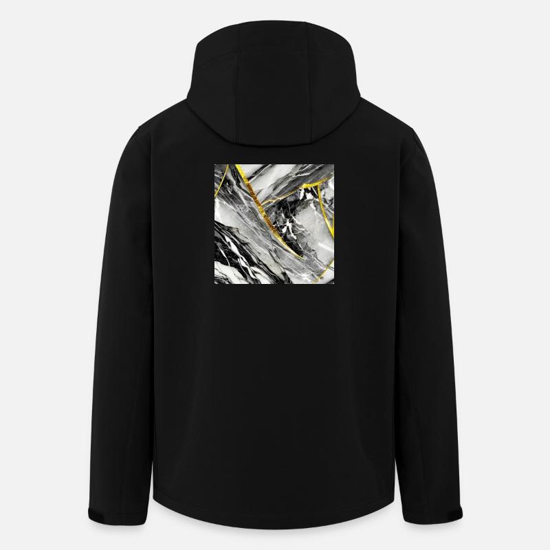 Marble Black Gold Natural Stone - Men’s Recycled Softshell Jacket by Stanley/Stella - black